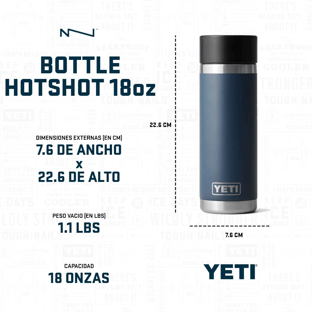 21071500739 TERMO RAMBLER 18oz HOTSHOT NEGRO MARCA YETI