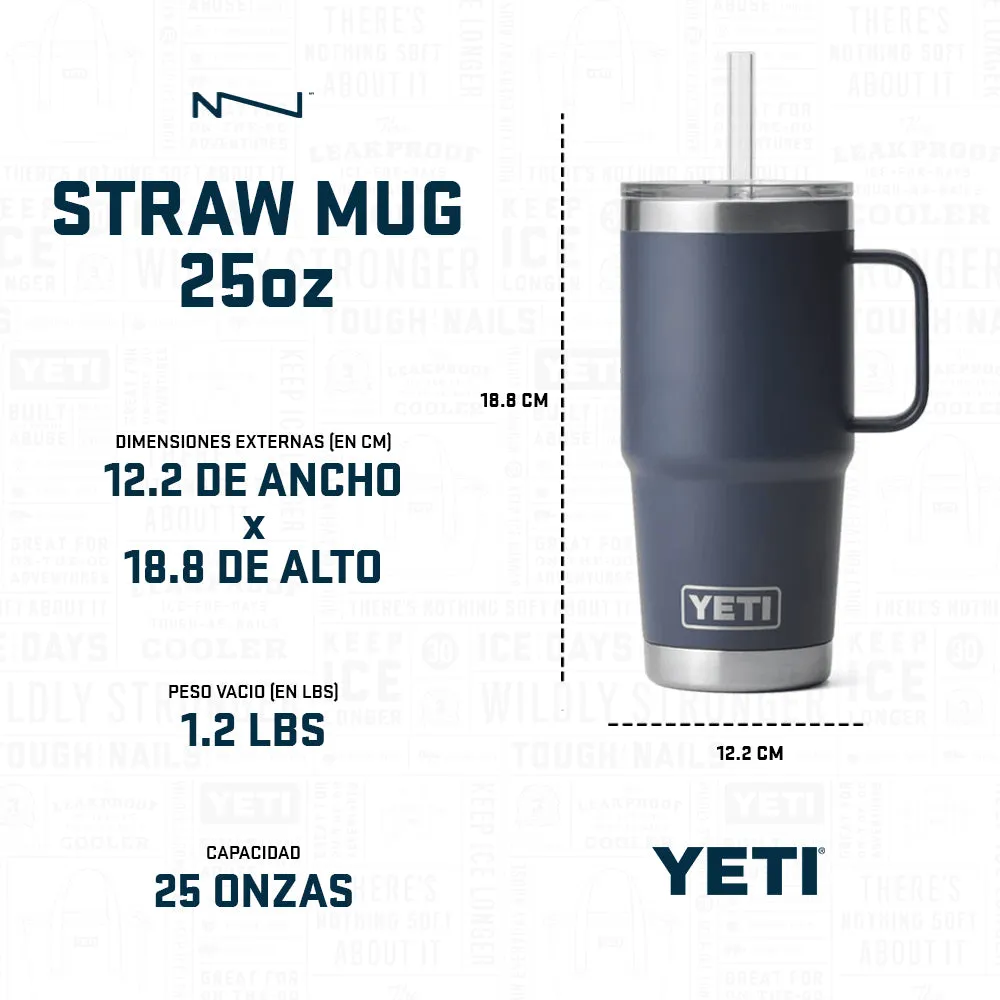 21071501802 TERMO RAMBLER 25oz STRAW MUG MARINO MARCA YETI