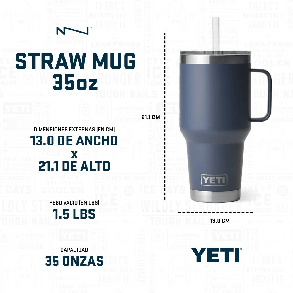 21071501895 TERMO RAMBLER 35oz STRAW MUG RESCUE RED MARCA YETI