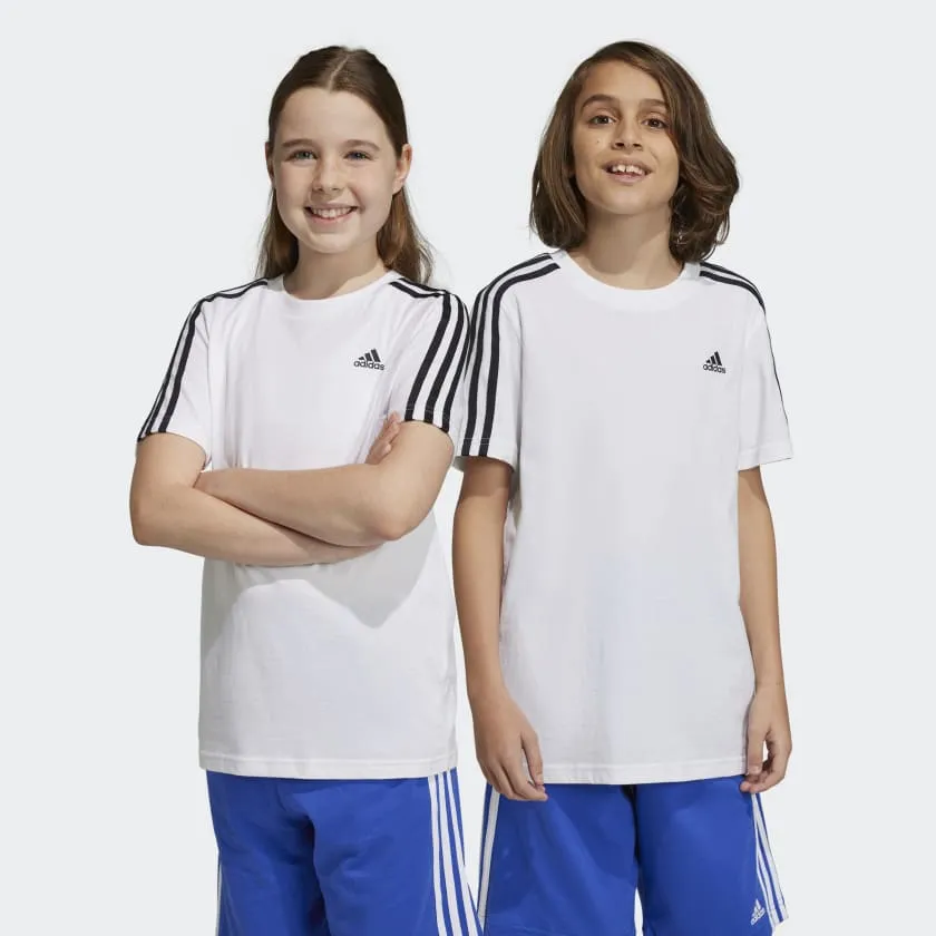 ADIDAS JUNIOR ESSENTIALS 3-STRIPES WHITE TEE