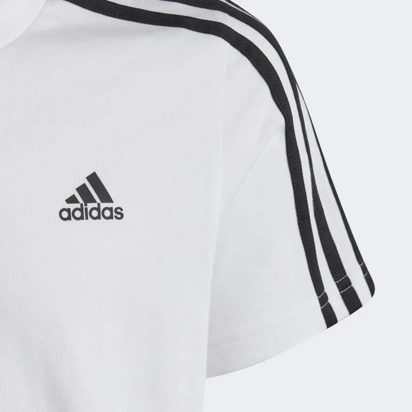 ADIDAS JUNIOR ESSENTIALS 3-STRIPES WHITE TEE