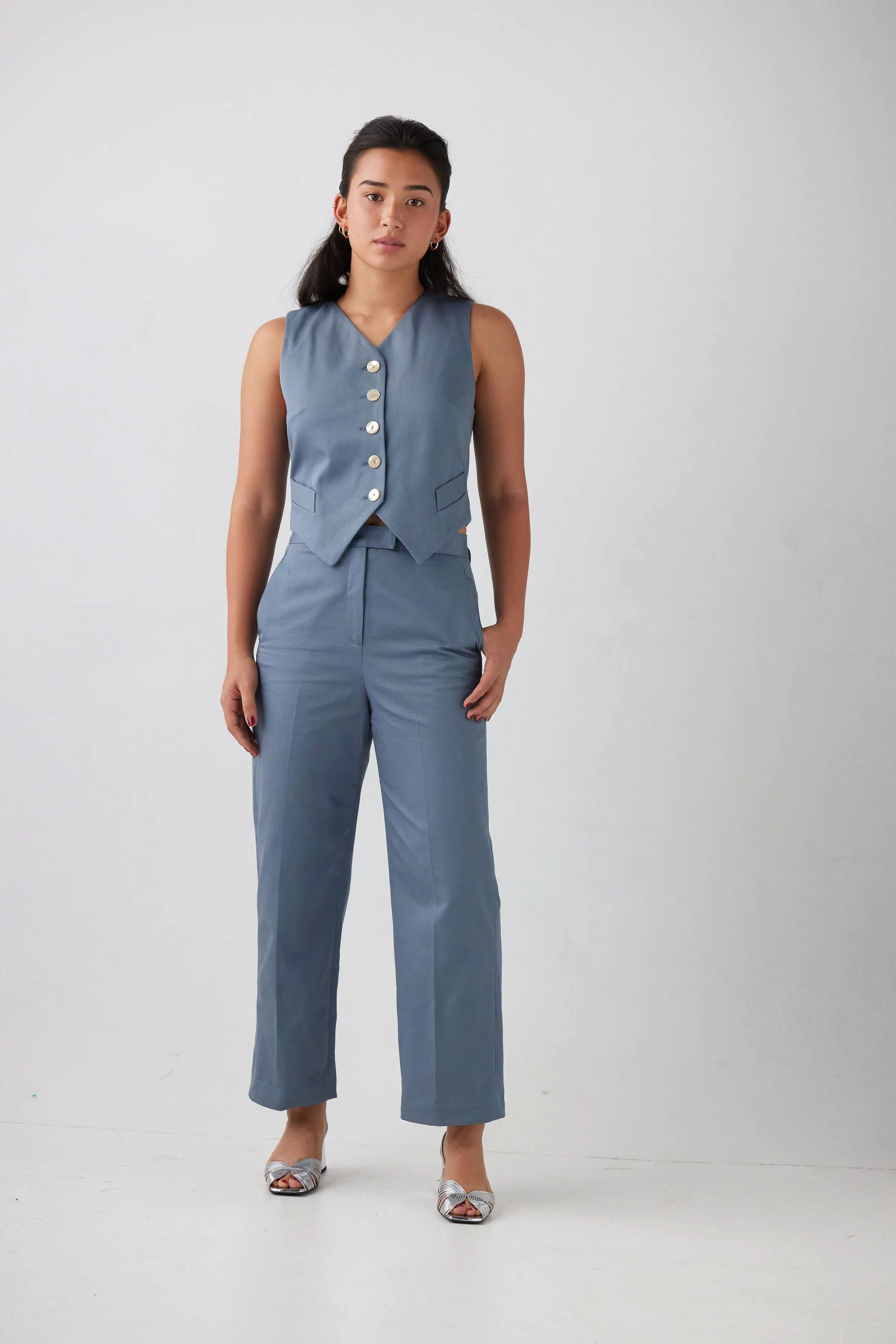 Annie Vest in Cotton Twill