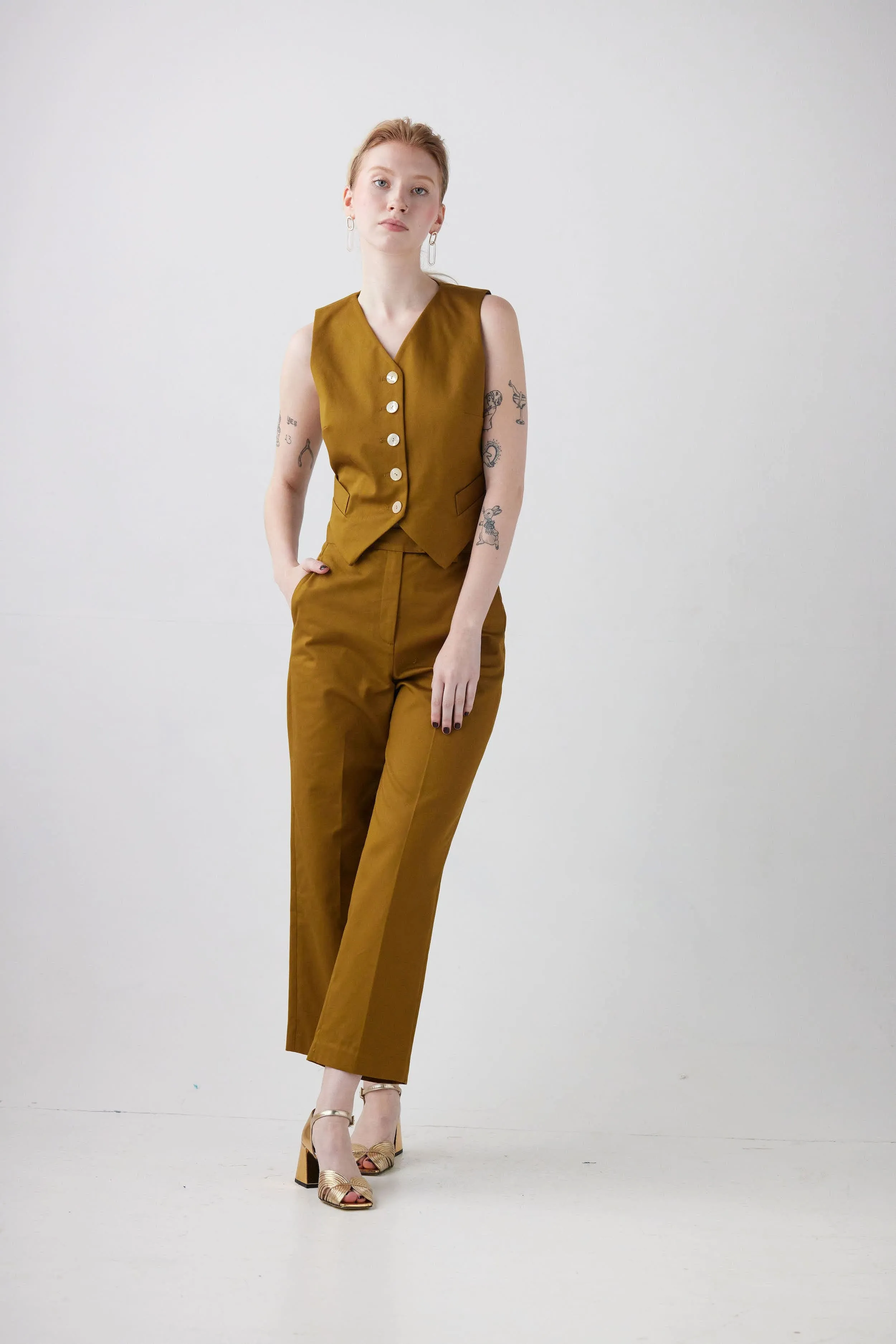 Annie Vest in Cotton Twill