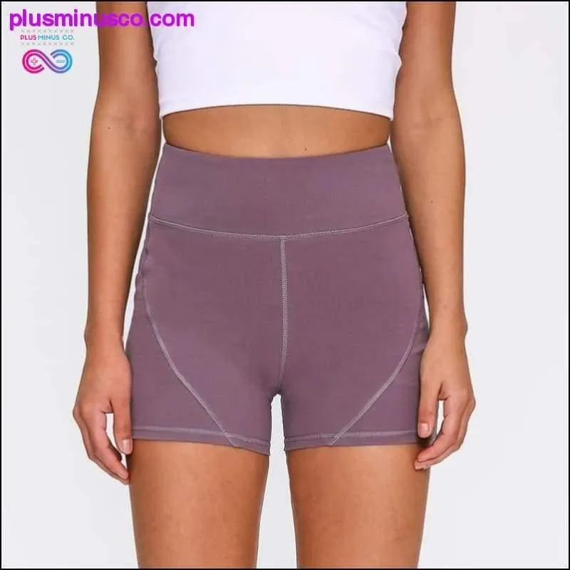 Anti-sweat Plain Sport Athletic Shorts Women High Waisted