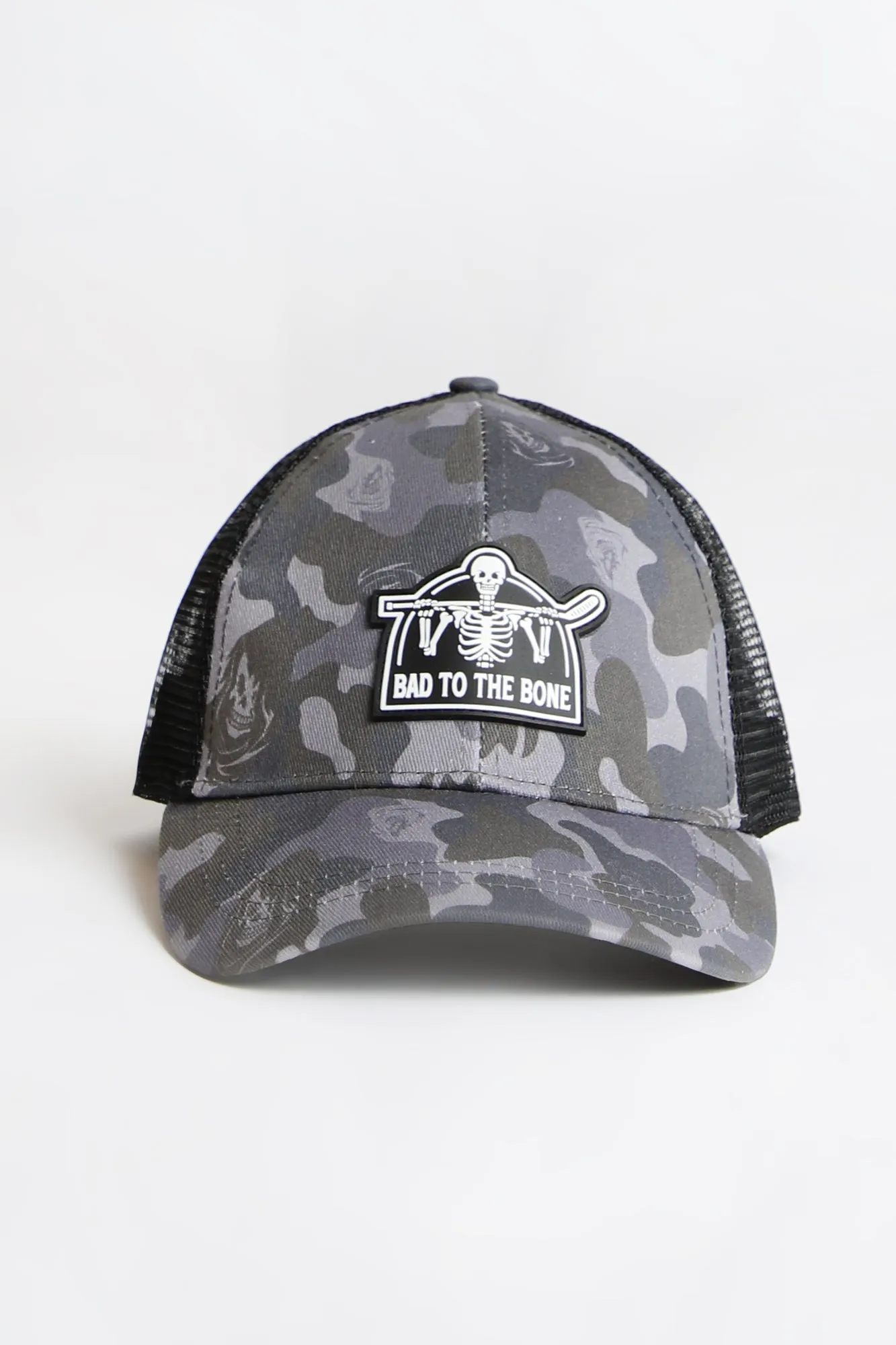 Arsenic Mens Skull Patch Camo Trucker Hat