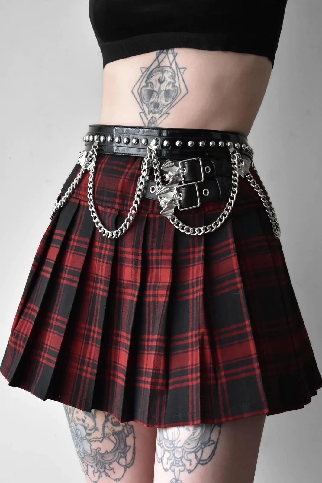 Bat Girl Tartan Skirt