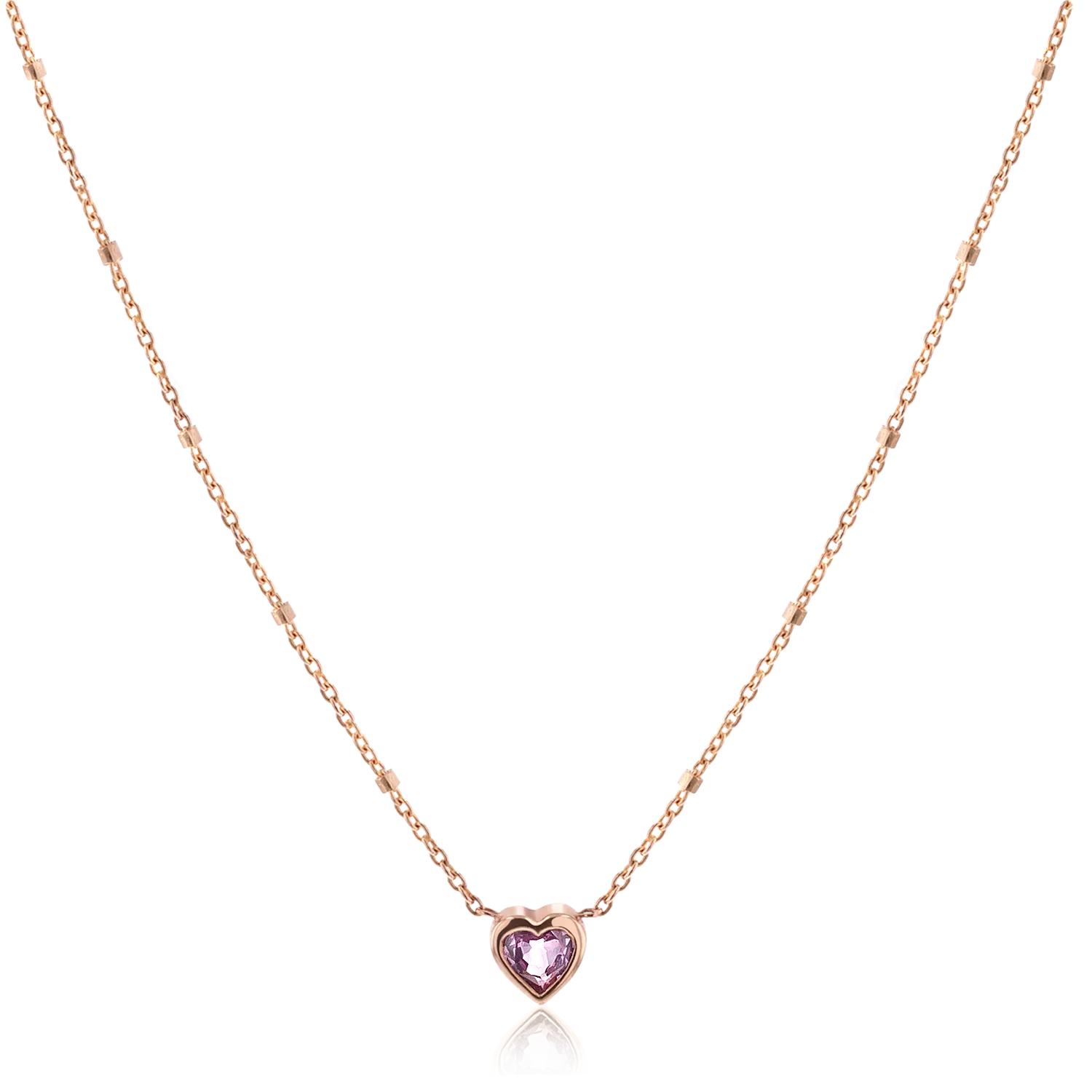 Bezel Heart Necklace