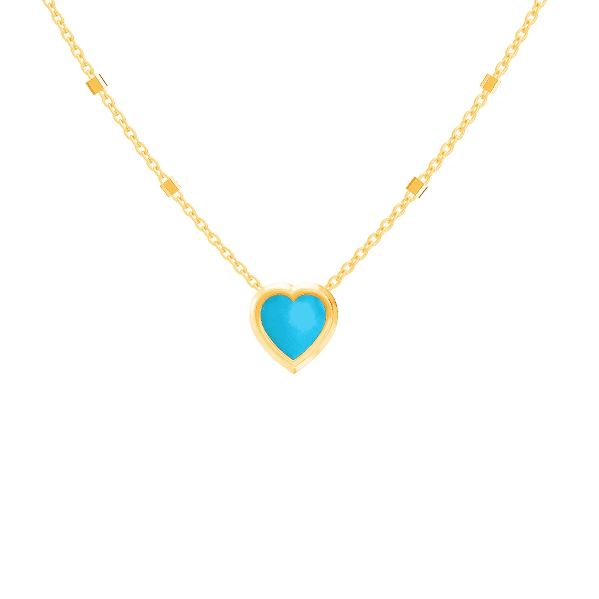 Bezel Heart Necklace