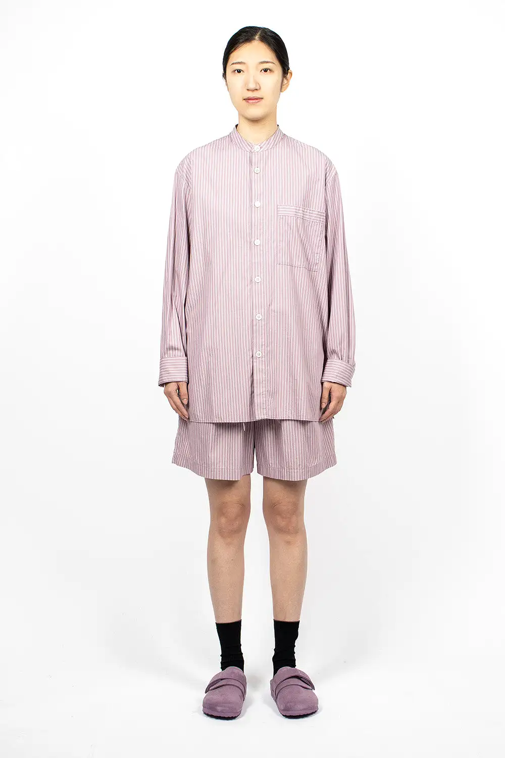 Birkenstock 1774 Pyjama Shirt Mauve Stripes