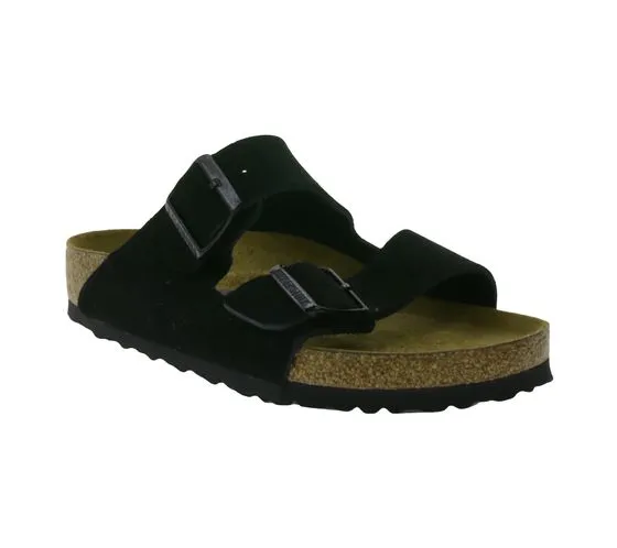 BIRKENSTOCK Arizona BS Pantoletten Made in Germany Sommer-Latschen normale Breite 951321 Schwarz