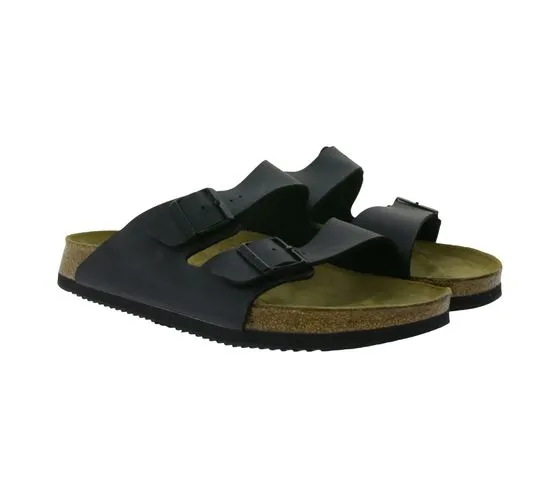 BIRKENSTOCK Arizona Prof zoccoli da uomo made in Germany larghezza normale 1018222 nero