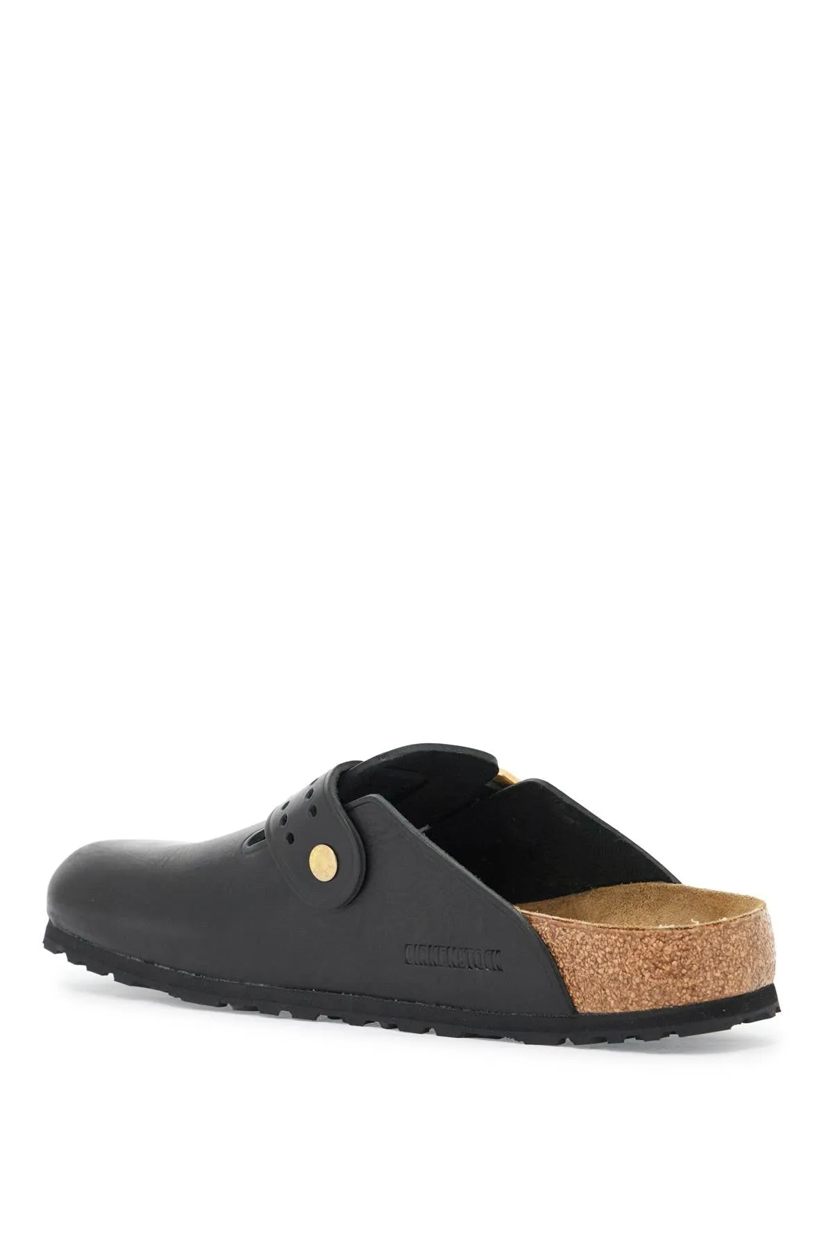 Birkenstock Boston Bold Leather Clog With Sab   Black