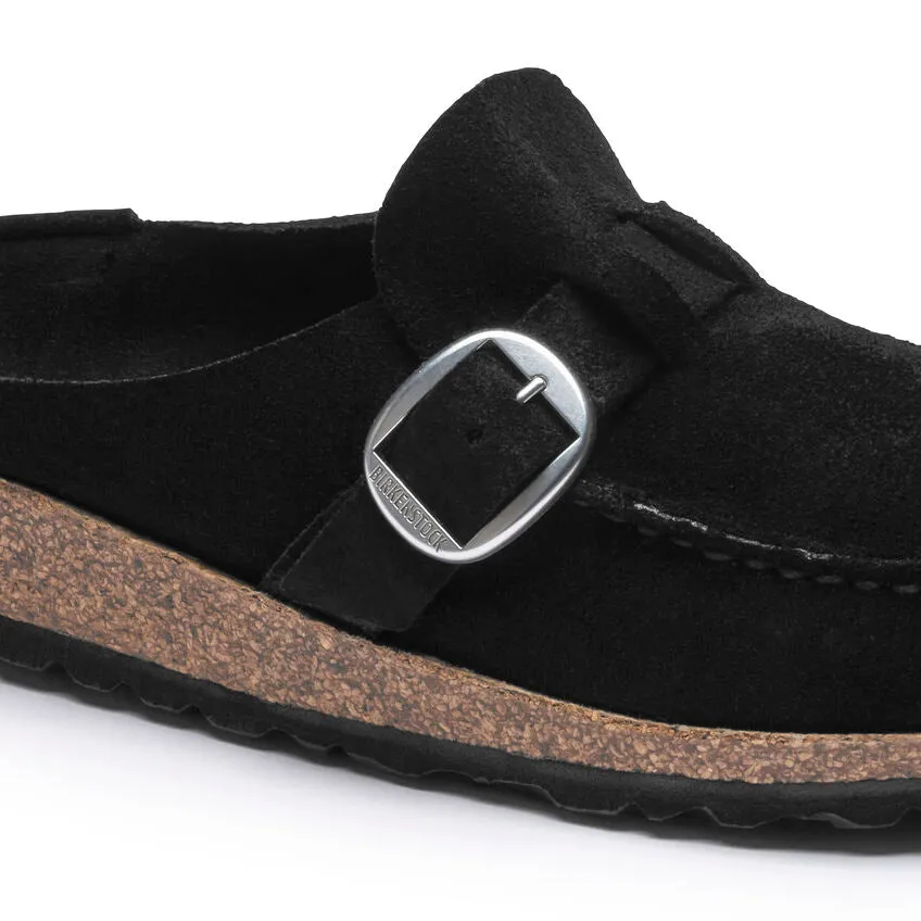 Birkenstock Buckley Suede Leather Clog in Black