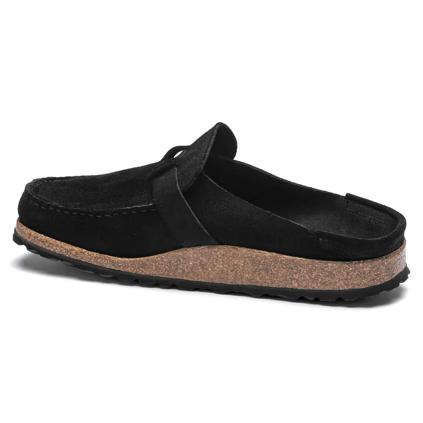 Birkenstock Buckley Suede Leather Clog in Black