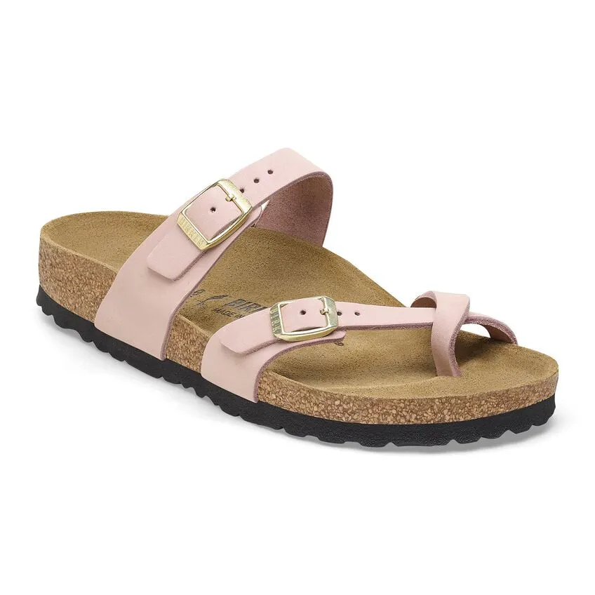 Birkenstock Mayari Soft Pink Nb Leather Sandals Women's