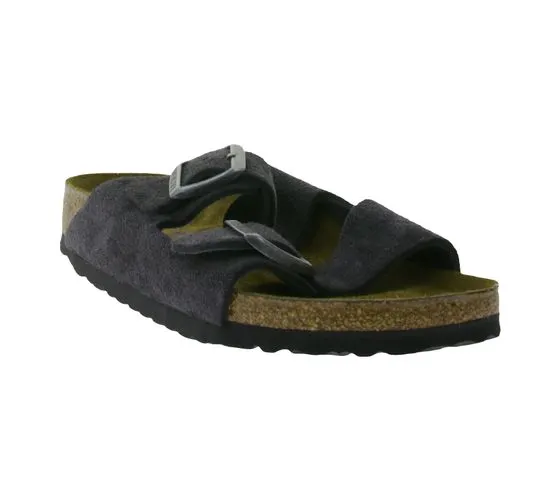 BIRKENSTOCK Mules pour femmes Arizona BS fabriquées en Allemagne largeur étroite 0552323 gris velours