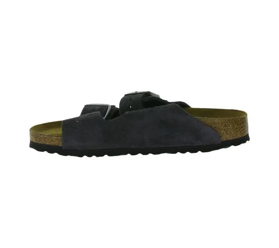 BIRKENSTOCK Mules pour femmes Arizona BS fabriquées en Allemagne largeur étroite 0552323 gris velours