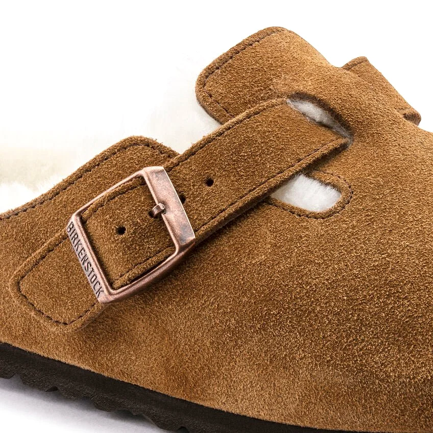 Birkenstock Women's Boston Shearling - Mink Suede