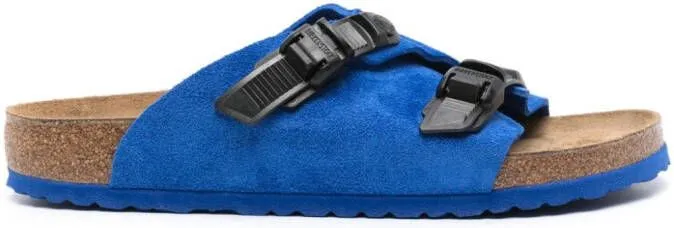 Birkenstock Zurich Tech suede slides Blue