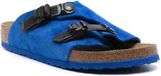 Birkenstock Zurich Tech suede slides Blue