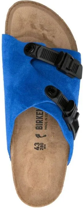 Birkenstock Zurich Tech suede slides Blue