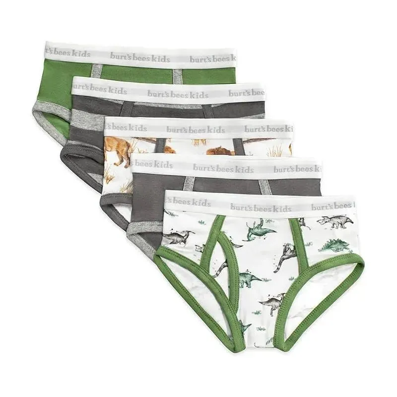 Burts Bees - 5Pk Happy Herbivores & Lions Underwear