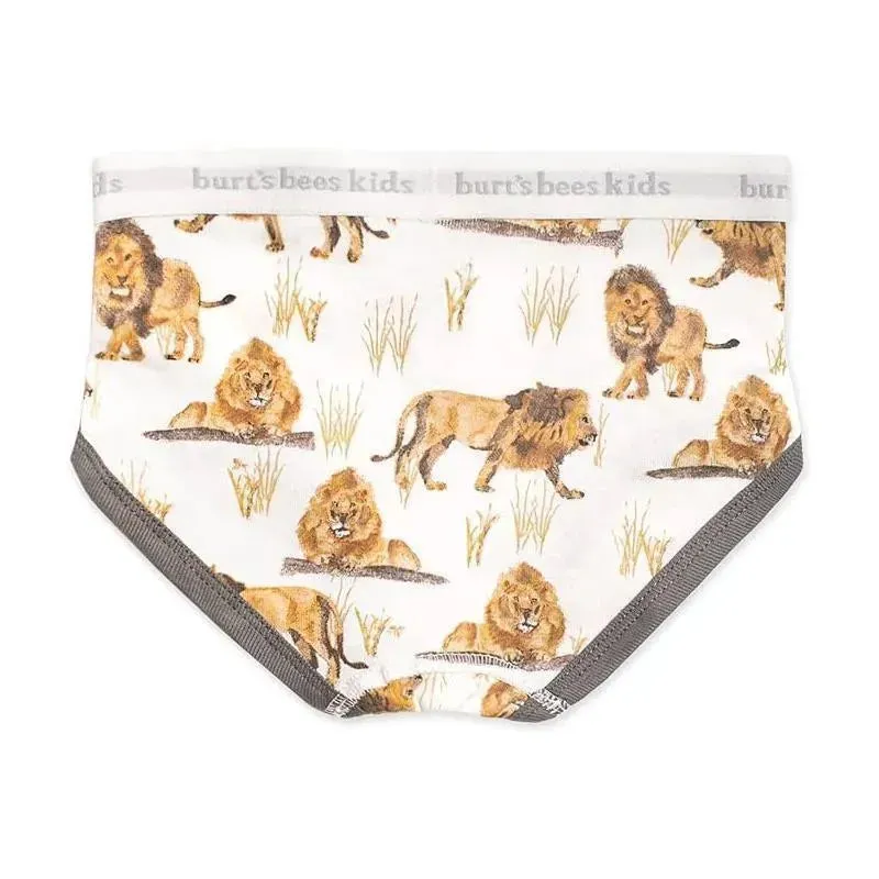 Burts Bees - 5Pk Happy Herbivores & Lions Underwear