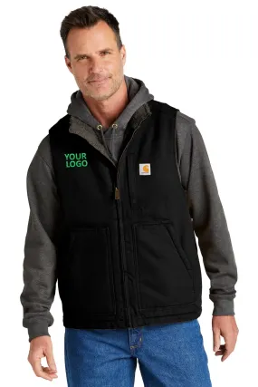 Carhartt Sherpa-Lined Customized Vests, Black