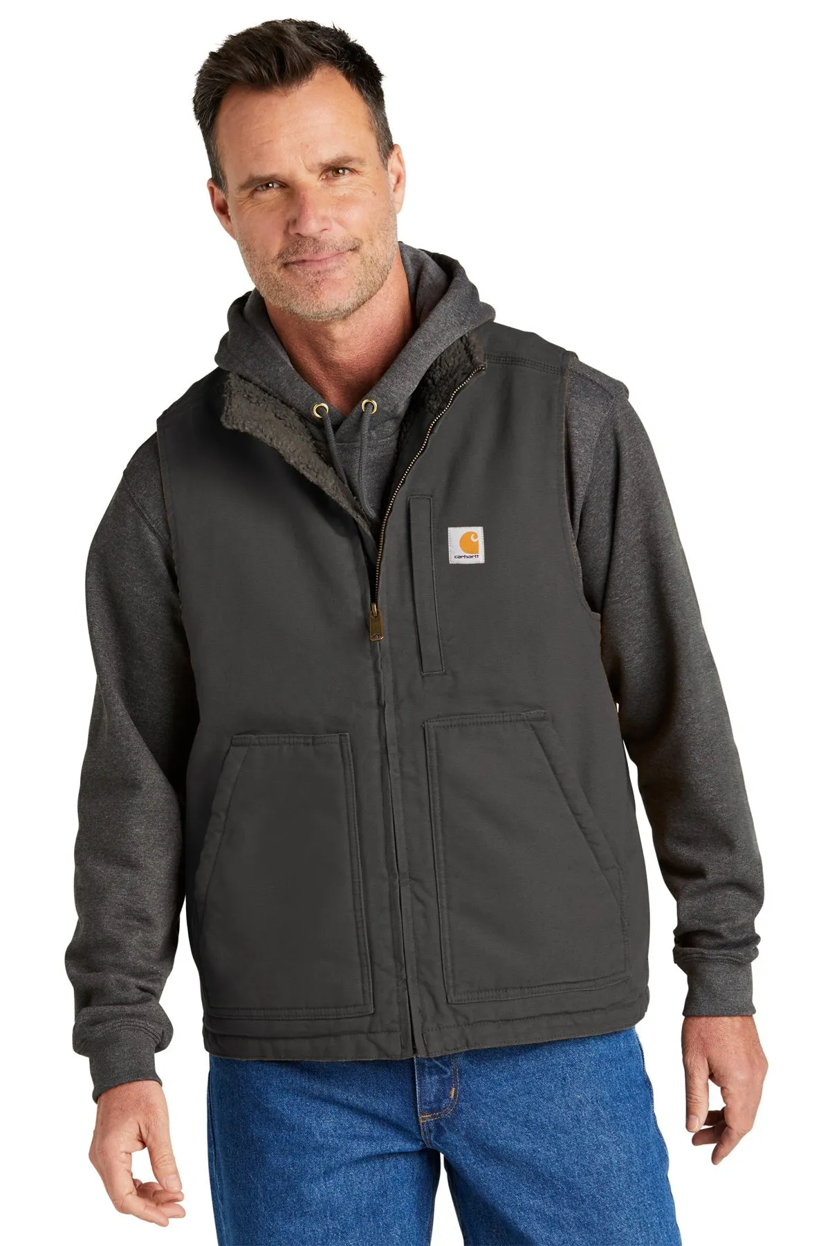 Carhartt Sherpa-Lined Customized Vests, Gravel