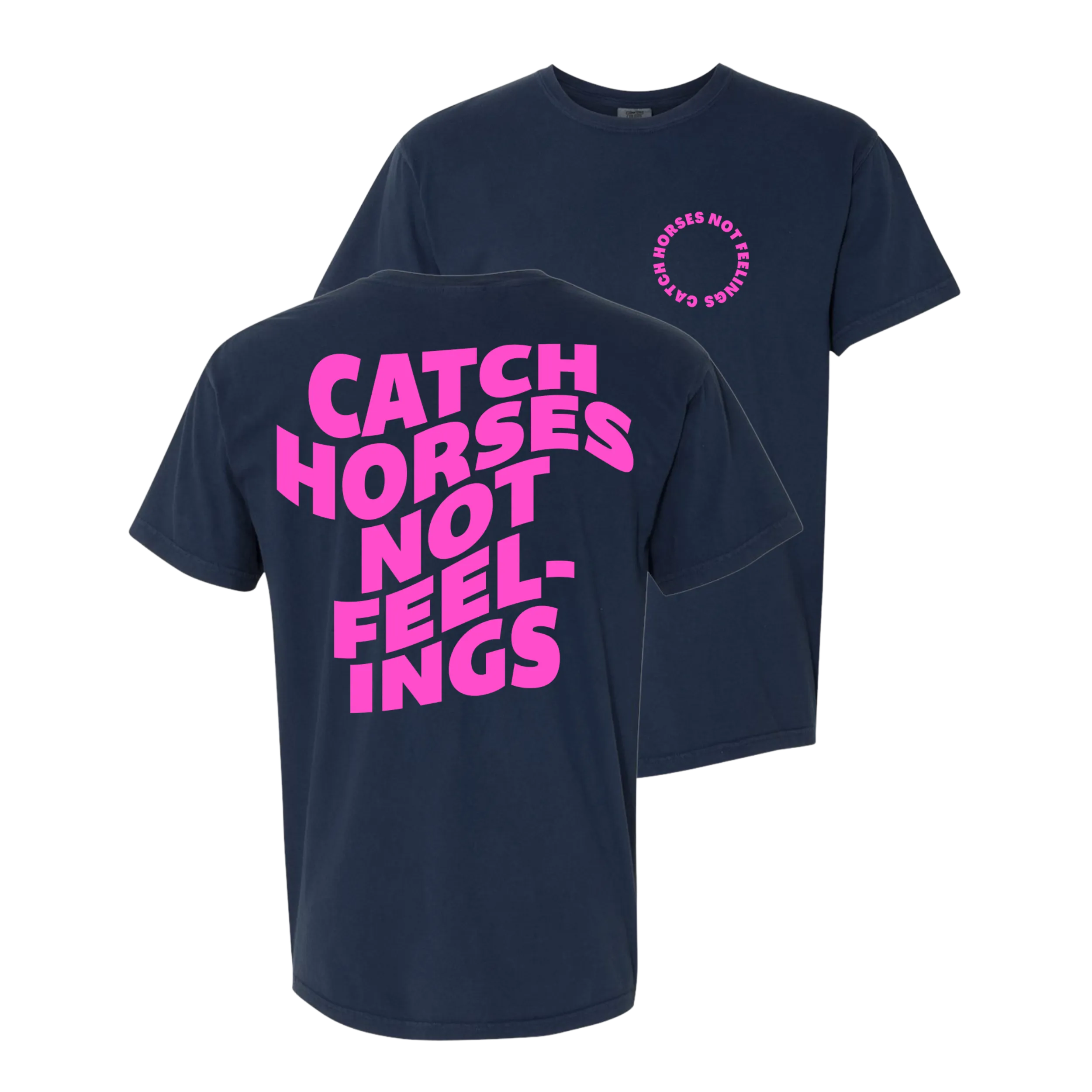 CATCH HORSES - NAVY TEE