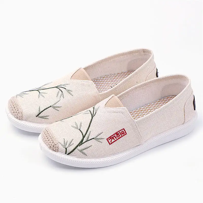 Chinese style new slip-on casual canvas shoes for women