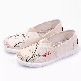 Chinese style new slip-on casual canvas shoes for women