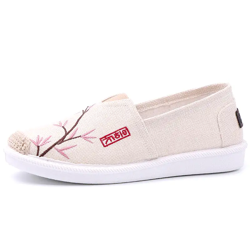 Chinese style new slip-on casual canvas shoes for women