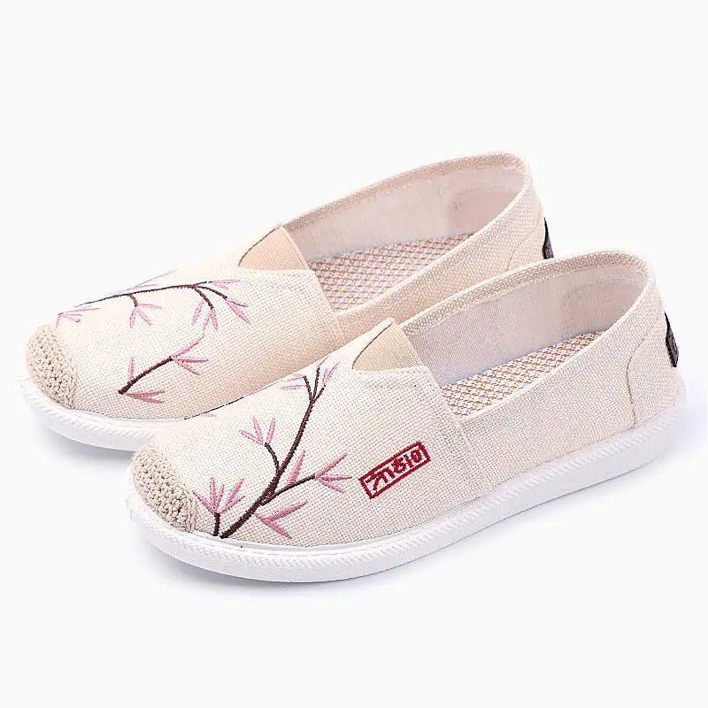 Chinese style new slip-on casual canvas shoes for women