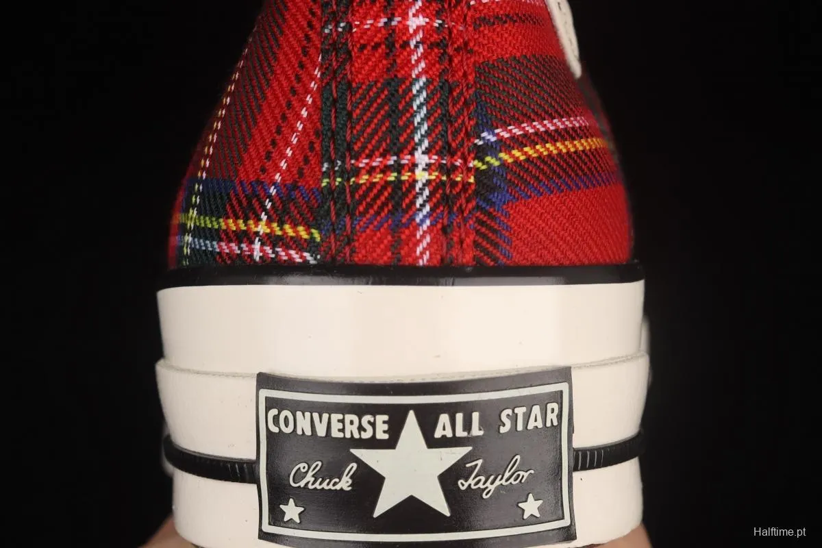 Converse Chuck 1970's Converse Christmas red checkered high-top casual board shoes 169257C