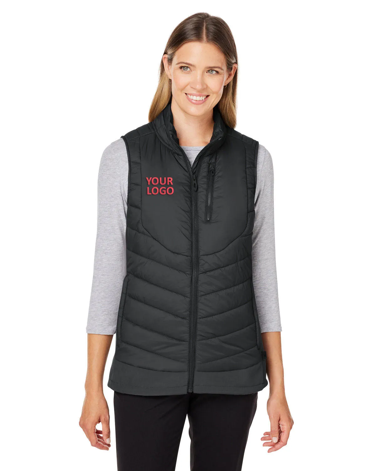 Custom Spyder Ladies' Challenger Vests, Black