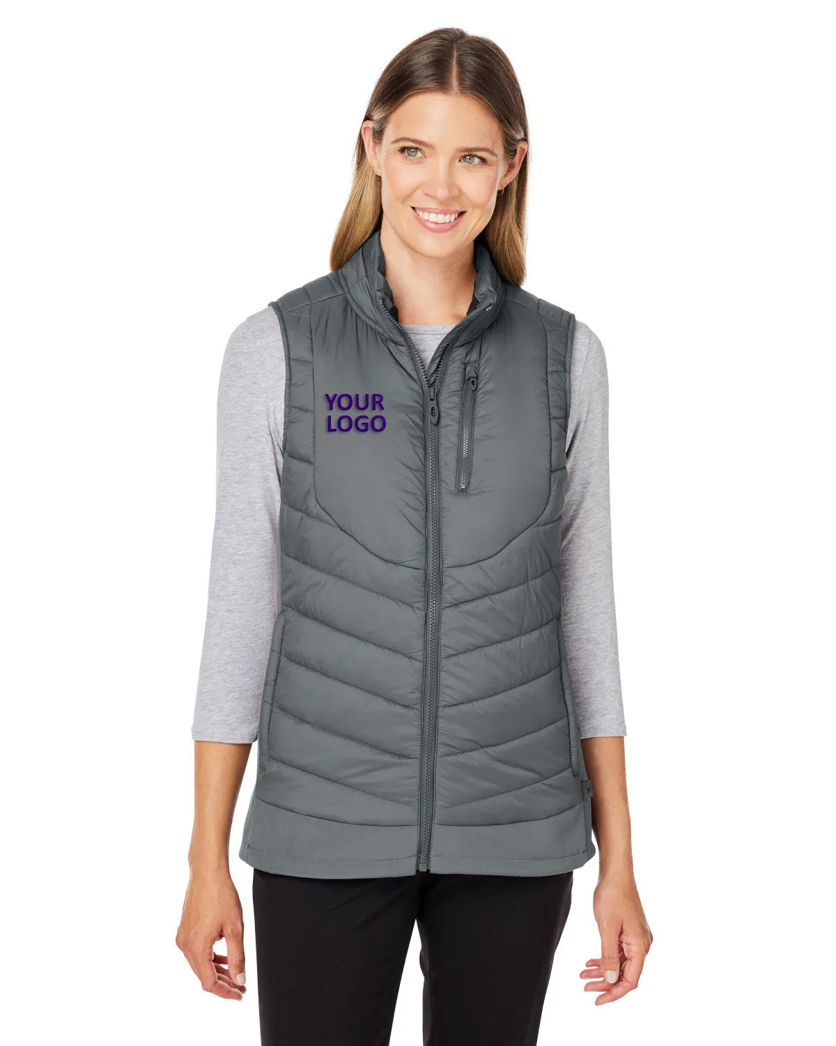 Custom Spyder Ladies' Challenger Vests, Polar