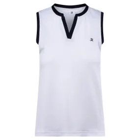 Daily Sports Massy Ladies Sleeveless Golf Polo Shirt White