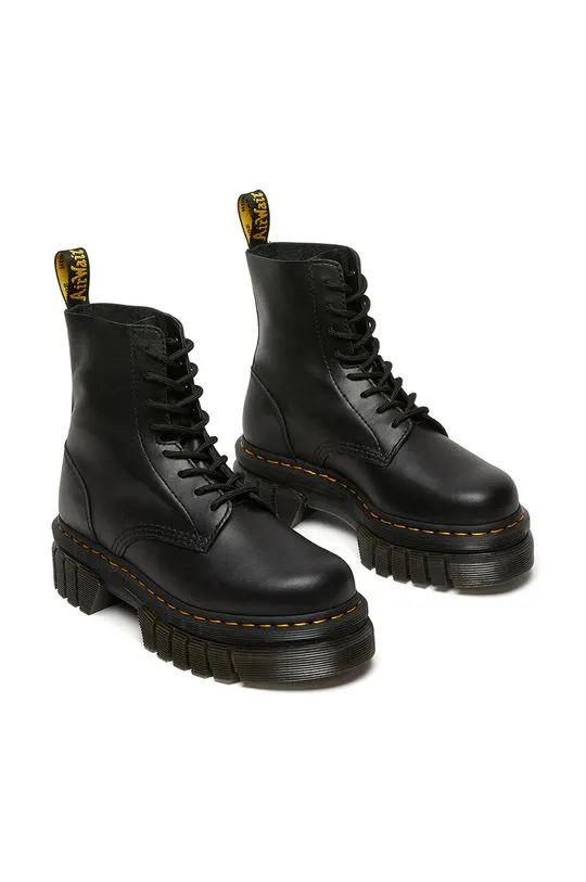 Dr. Martens biker boots audrick 8-eye boot women's black color