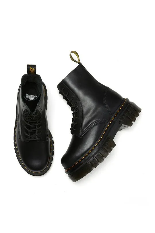 Dr. Martens biker boots audrick 8-eye boot women's black color