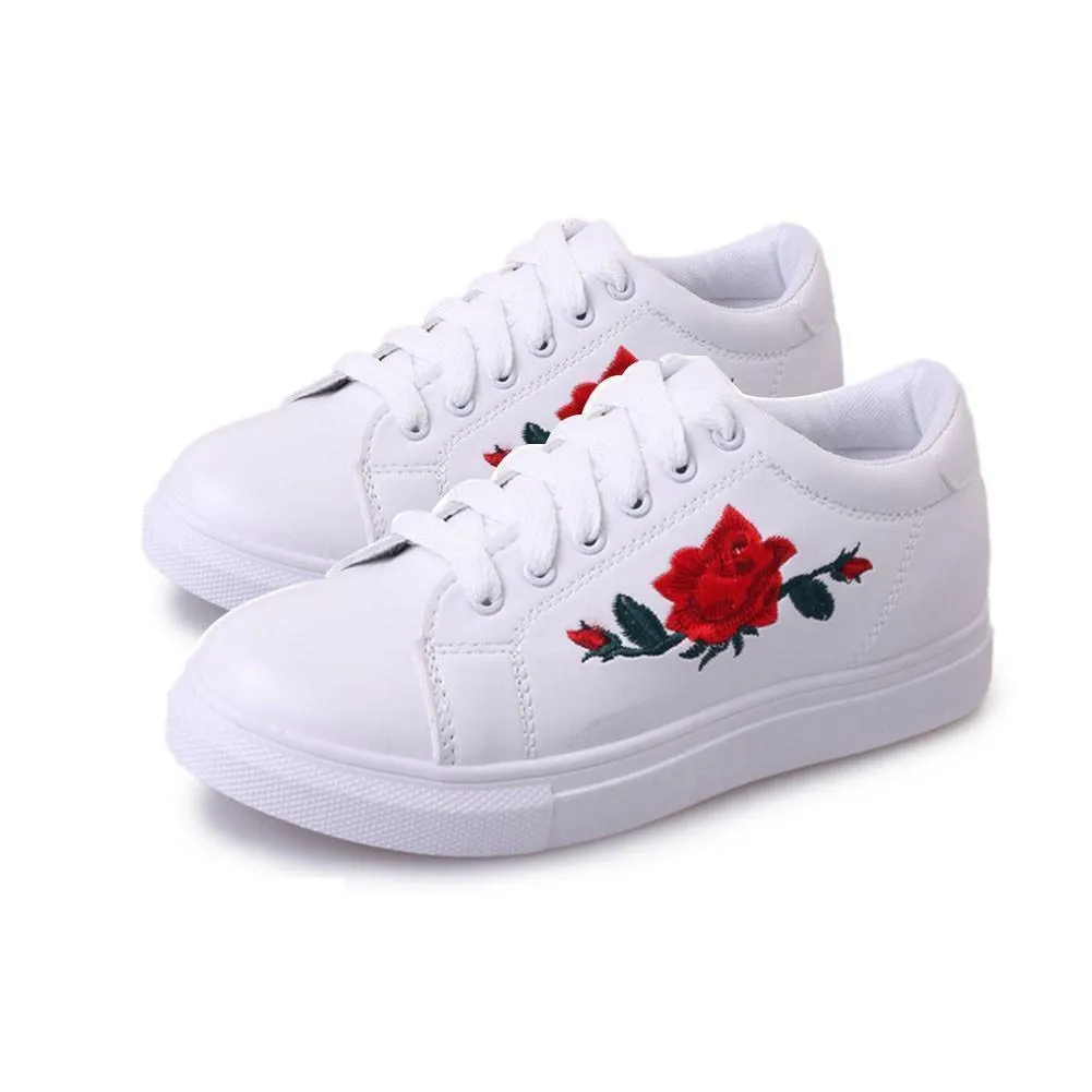 Embroidered Canvas Shoes Women Casual Shoes