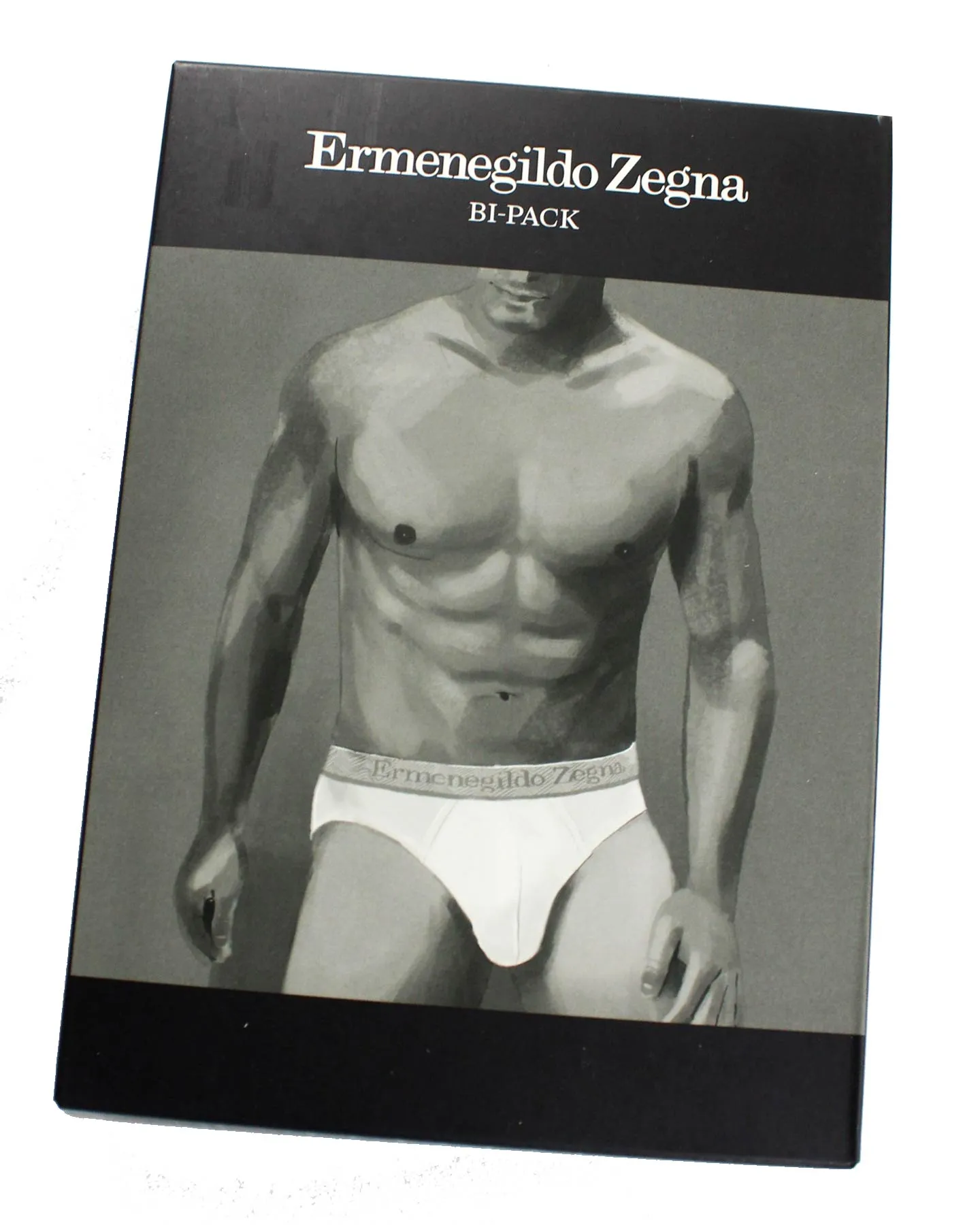 Ermenegildo Zegna Underwear Gray Stretch Cotton Midi Brief 2 Pack XXL