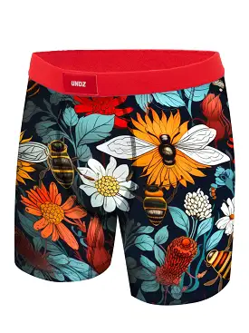 Flowers And Bees Boxer