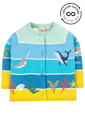 Frugi Tropical Sea Underwater Reva Knitted Cardigan