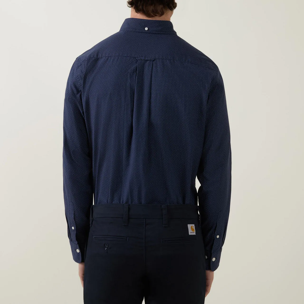 GANT Micro Regular-Fit Casual Shirt - Navy