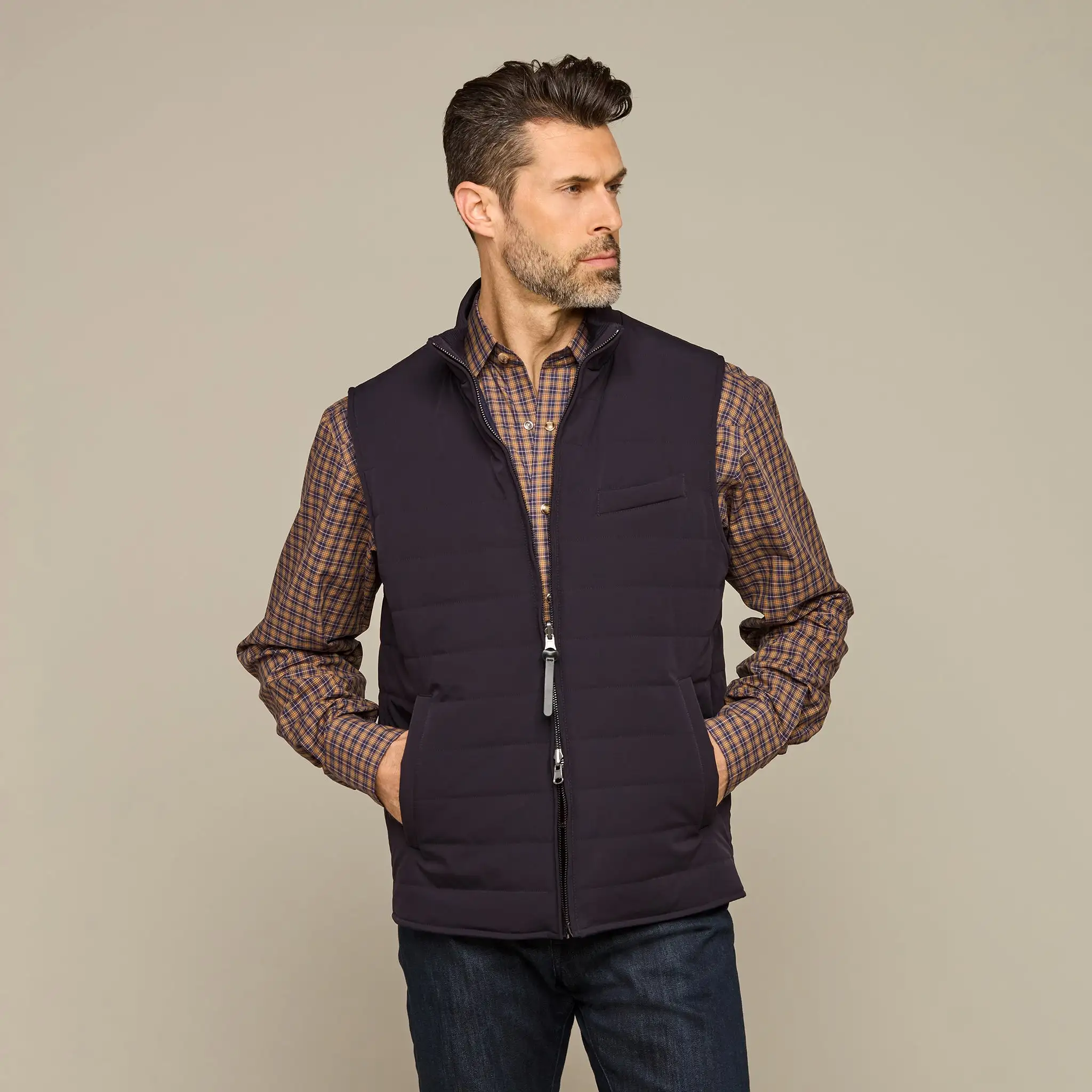 Gilroy Reversible Vest :: Navy