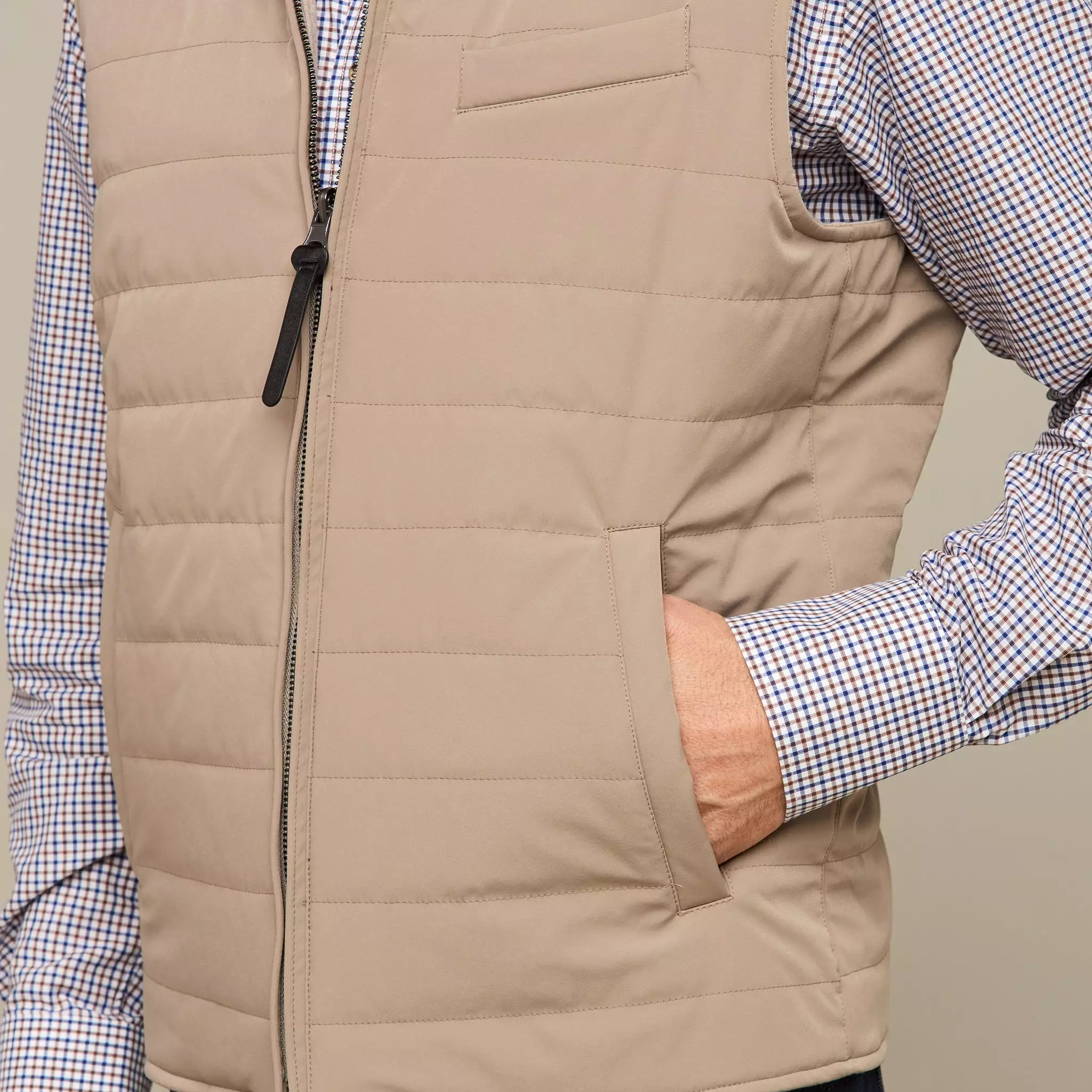 Gilroy Reversible Vest :: Oatmeal