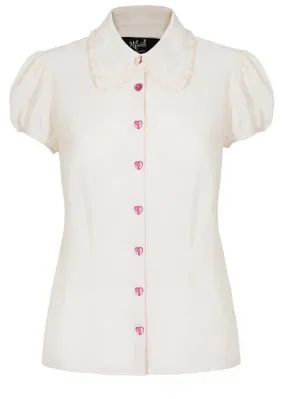 Hell Bunny Molly 40's Blouse Ivory