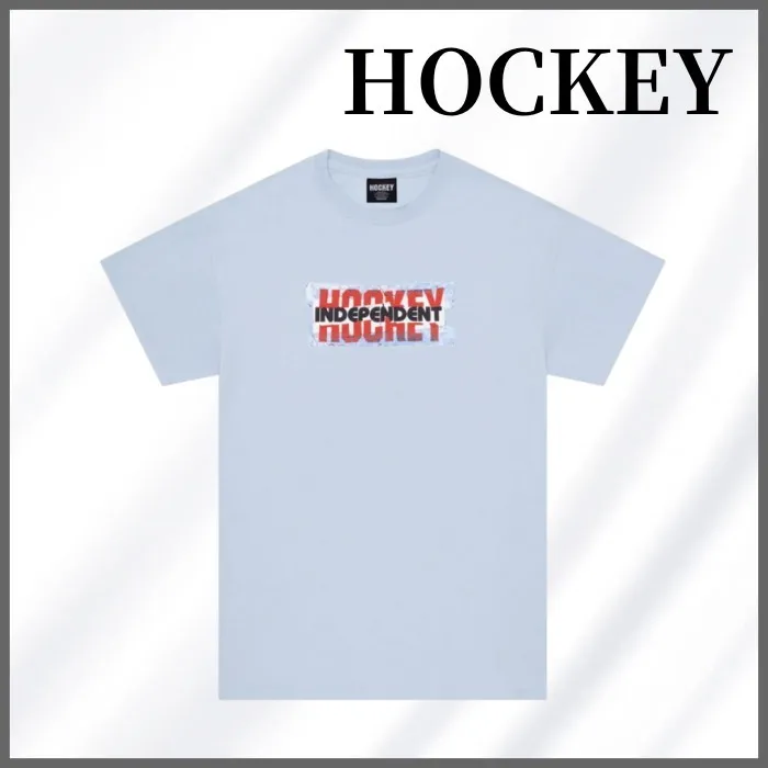 Hockey  |Crew Neck Unisex Street Style Plain Short Sleeves Logo