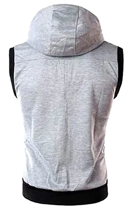 Hooded Sleeveless Men Vests